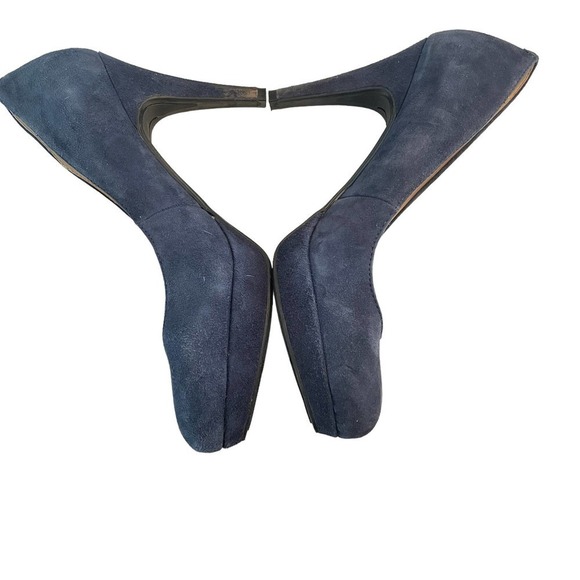 Marc Fisher Sydney Blue Suede Platform Heels - Size 7M - Picture 14 of 15